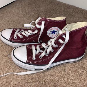 MAROON HIGH TOP CONVERSE